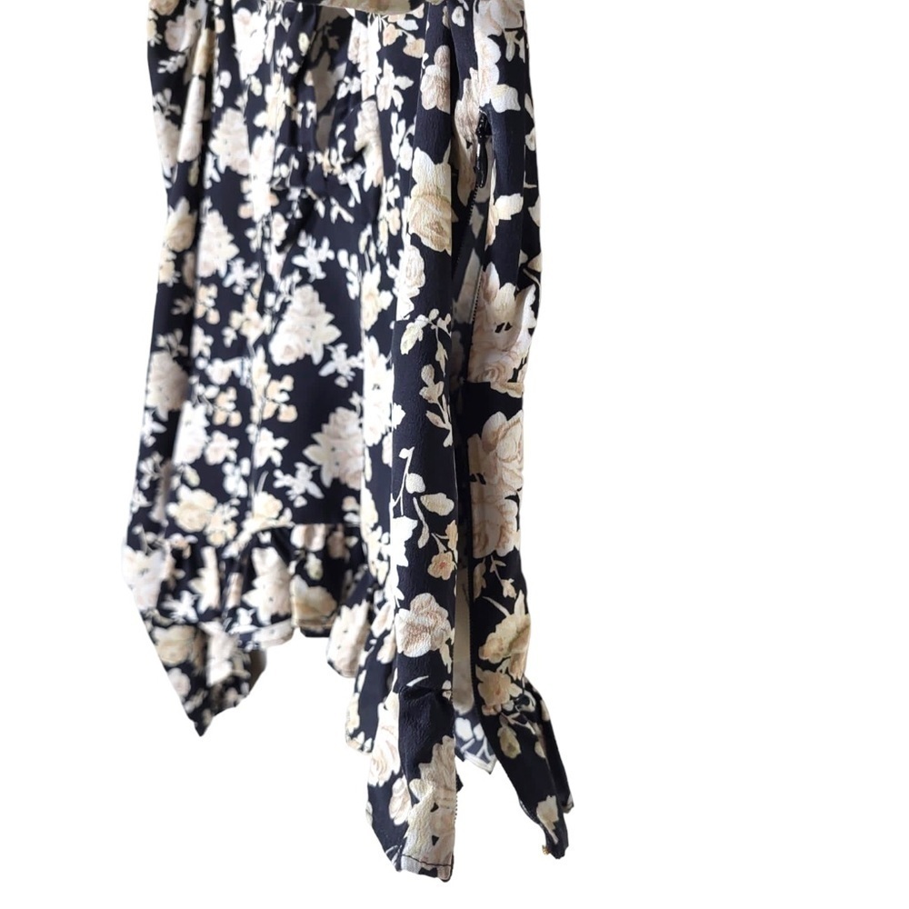 NEW LoveShackFancy Silk Floral Print Louis Blouse in Almond Cookie - Picture 10 of 16